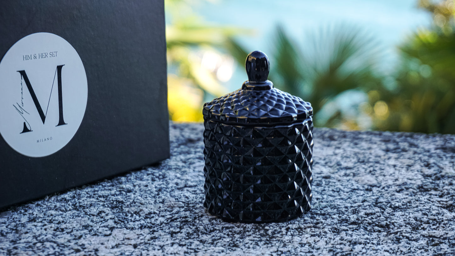 Ombre Leather Candle - Leather and Spices Scented Candle 230ml